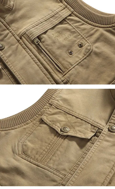 Vintage-Stil Multi-Pocket-Weste für Herren - ideales Geschenk