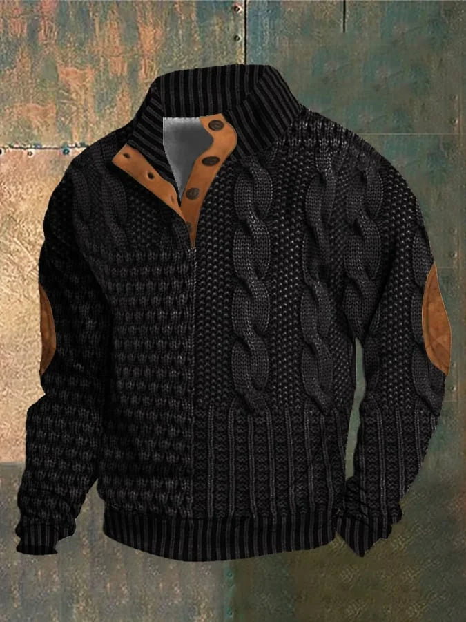 Retro Kaschmir Rollkragenpullover für Herren