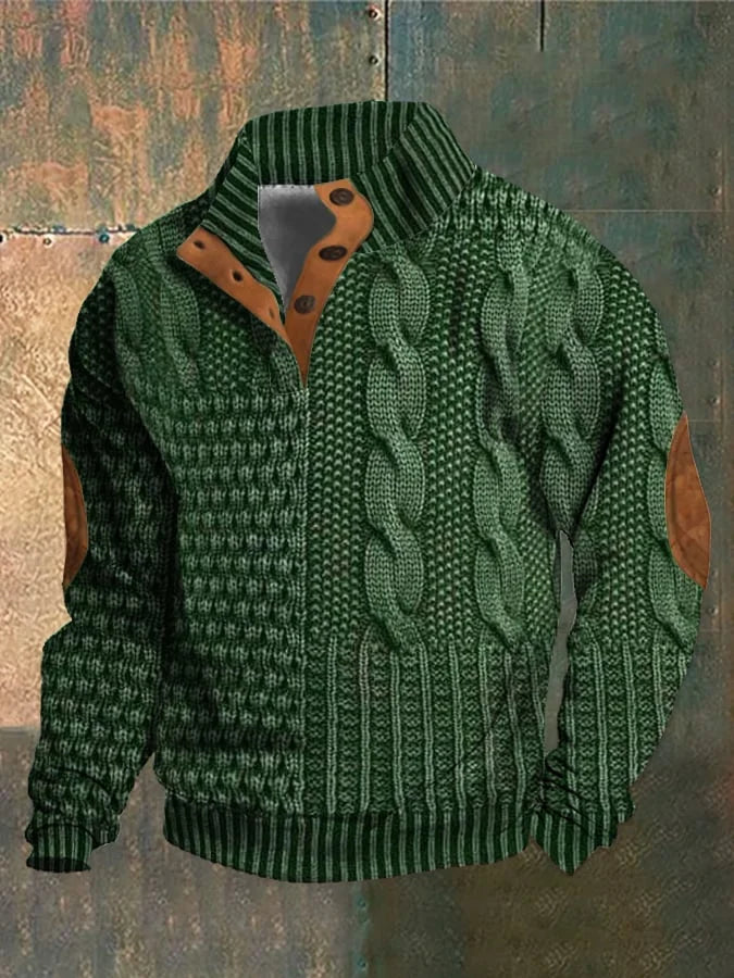 Retro Kaschmir Rollkragenpullover für Herren