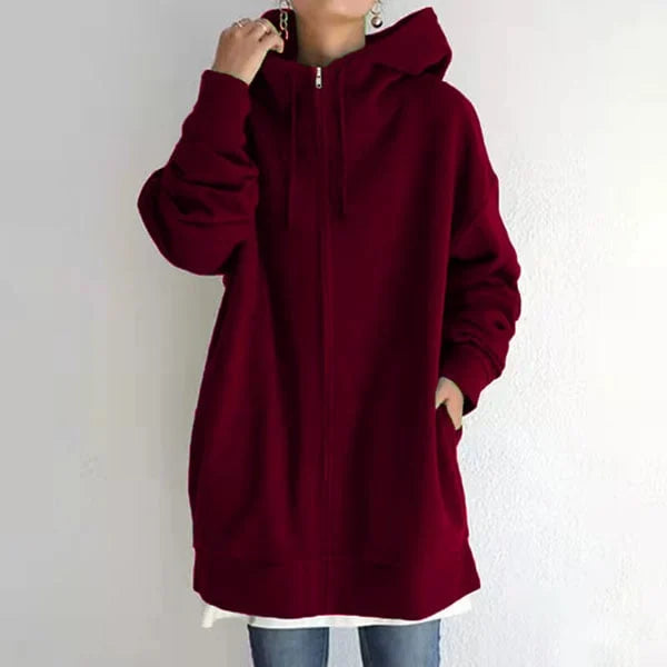 Damen Kapuzenpullover mit Reißverschluss für Herbst/Winter