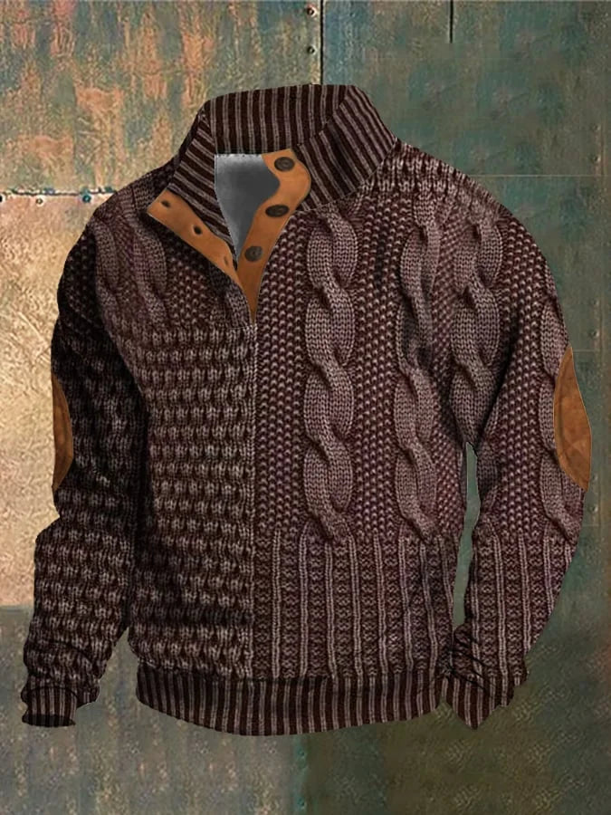 Retro Kaschmir Rollkragenpullover für Herren