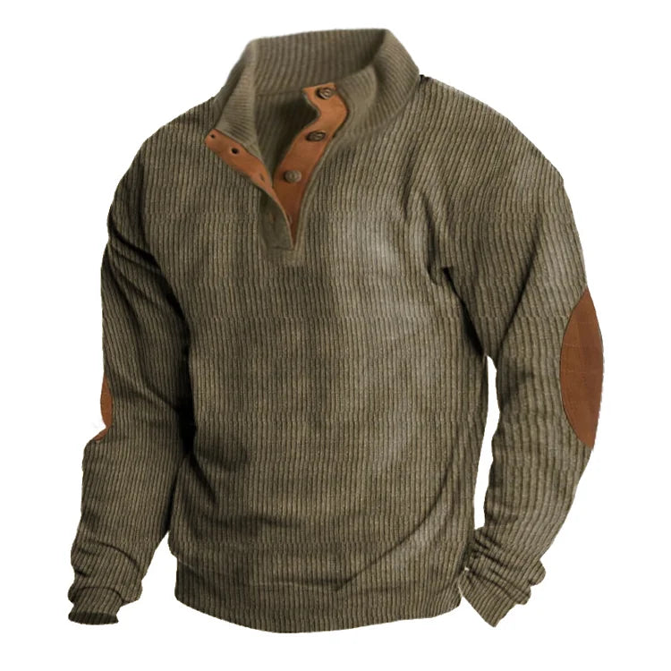 Outdoor Casual Sweatshirt mit Stehkragen und Langarm für Herren