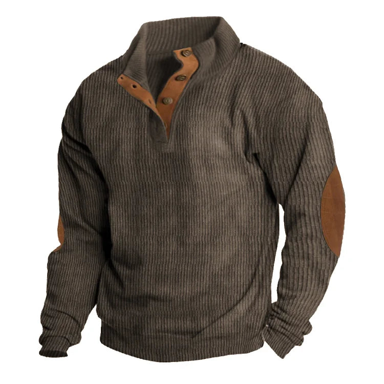 Outdoor Casual Sweatshirt mit Stehkragen und Langarm für Herren