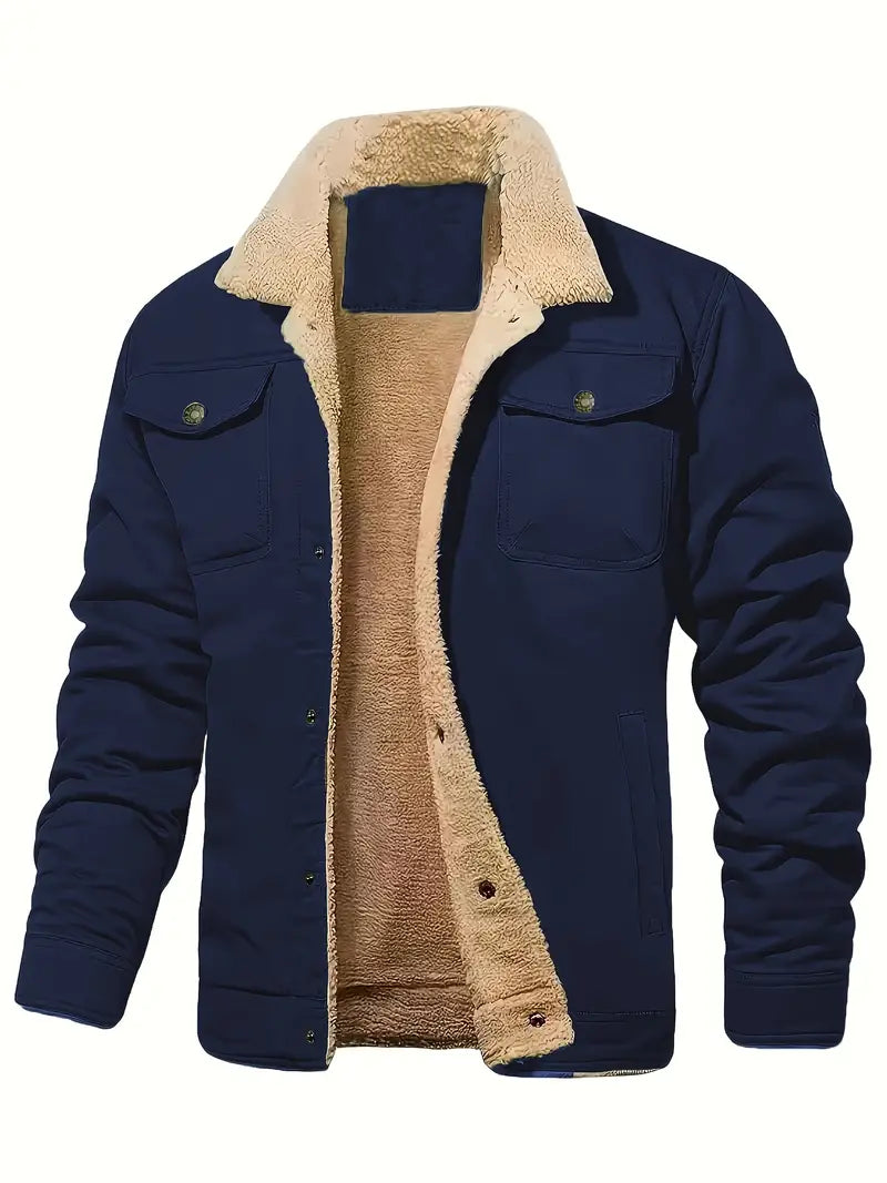 Winter Fleece Jacket with Hood for Cold Weather