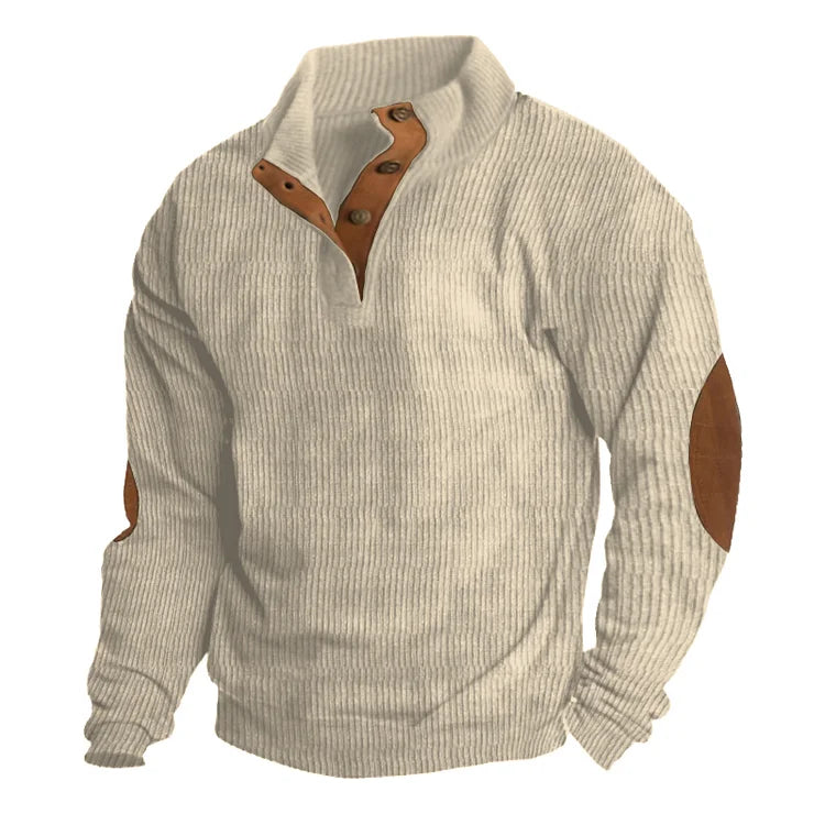 Outdoor Casual Sweatshirt mit Stehkragen und Langarm für Herren